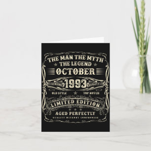 Oktober 1993 32ste verjaardag voor mannen 32 jaar kaart