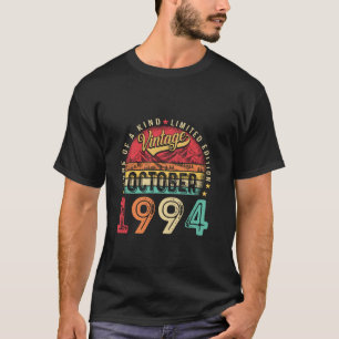 oktober 1994 30 Verjaardag Grappige Mannen Vrouwe T-shirt
