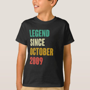 oktober 2009 13e verjaardag 13 jaar oud cadeau t-shirt