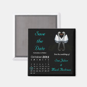Oktober 2011 Save the Date, bruiloft aankondiging Magneet (Voorkant / Achterkant)