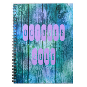 Oktober 2016 Paars Turquoise Month Notitieboek