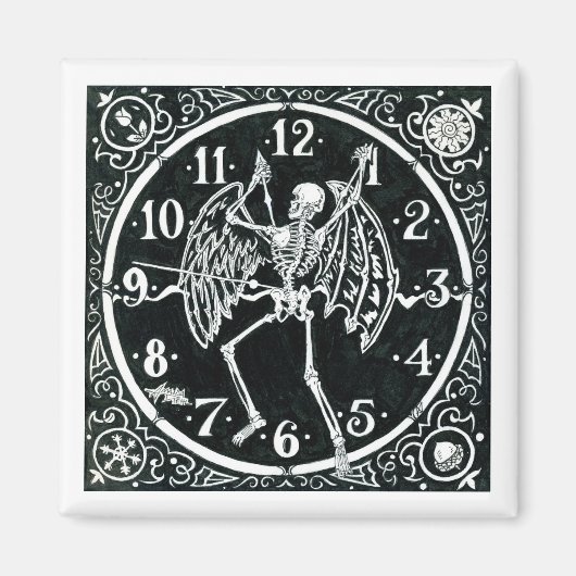 Oktober 2018 Dag 14 - Mortalische klok Magneet (Voorkant)