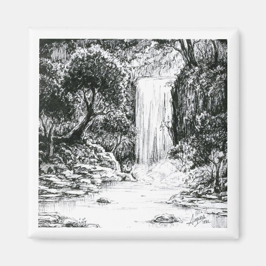 Oktober 2018 Dag 21 - Waterval in de Bossen Magneet (Voorkant)