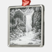Oktober 2018 Dag 21 - Waterval in de Bossen Metalen Ornament (Links)