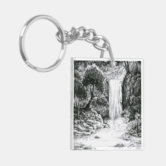 Oktober 2018 Dag 21 - Waterval in de Bossen Sleutelhanger (Voorkant Links)