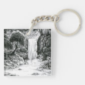 Oktober 2018 Dag 21 - Waterval in de Bossen Sleutelhanger (Achterkant)