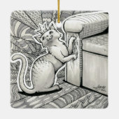 Oktober 2018 Dag 22 - Kat van prinses Keramisch Ornament (Achterkant)