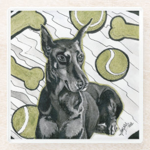 Oktober 2018 Dag 6 -  Doberman Dreams Glazen Onderzetter