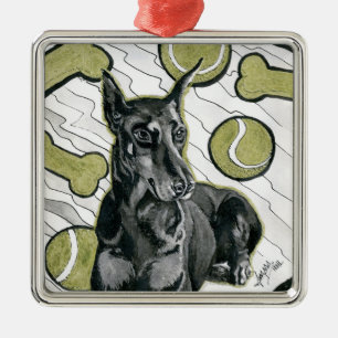 Oktober 2018 Dag 6 -  Doberman Dreams Metalen Ornament