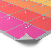 oktober 2023 planner kalender kleur dagen poster (Hoek)