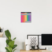 oktober 2023 planner kalender kleur dagen poster (Thuiskantoor)