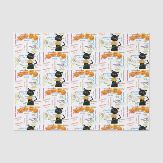 Oktober, 31 de Weefselpapier van de Dag Tissuepapier (Voorkant)