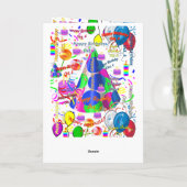 Oktober, 4 Gevolste Wenskaart van de verjaardag Kaart (Achterkant)