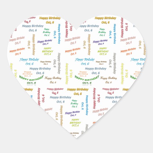 Oktober, 6 Sticker (Voorkant)