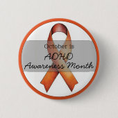 Oktober ADHD Awareness maand Ronde Button 5,7 Cm (Voorkant)