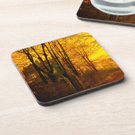 Oktober Afterglow John Atkinson Grimshaw Bier Onderzetter (Linkerzijde)