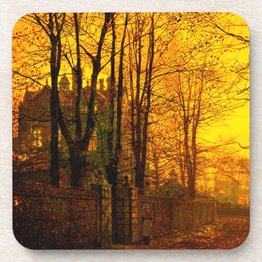Oktober Afterglow John Atkinson Grimshaw Bier Onderzetter (Voorkant)