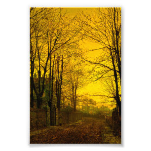 Oktober Afterglow John Atkinson Grimshaw Foto Afdruk