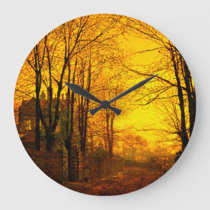 Oktober Afterglow John Atkinson Grimshaw Grote Klok