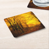 Oktober Afterglow John Atkinson Grimshaw Kartonnen Onderzetters (Schuin)