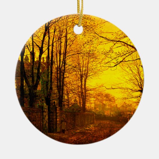 Oktober Afterglow John Atkinson Grimshaw Keramisch Ornament (Voorkant)