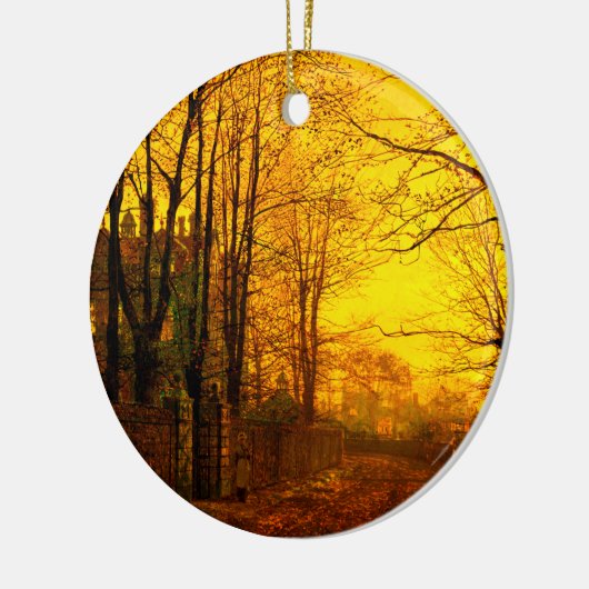 Oktober Afterglow John Atkinson Grimshaw Keramisch Ornament (Links)