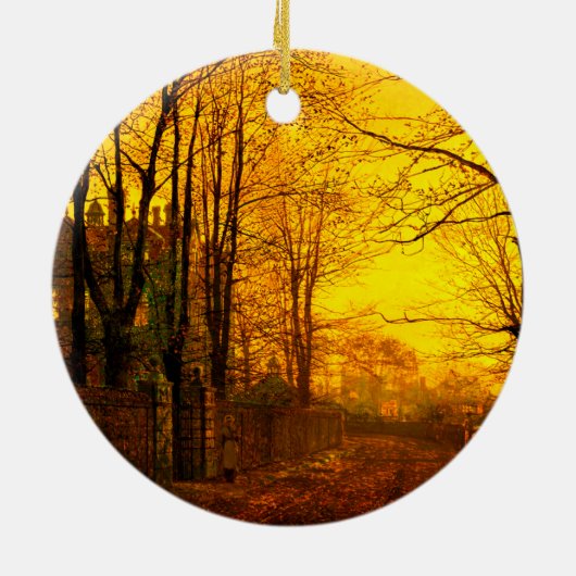 Oktober Afterglow John Atkinson Grimshaw Keramisch Ornament (Achterkant)