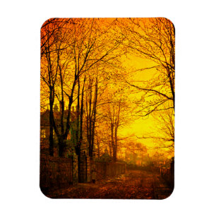 Oktober Afterglow John Atkinson Grimshaw Magneet