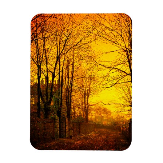 Oktober Afterglow John Atkinson Grimshaw Magneet (Verticaal)