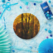 Oktober Afterglow John Atkinson Grimshaw Papieren Bordje (Feest)