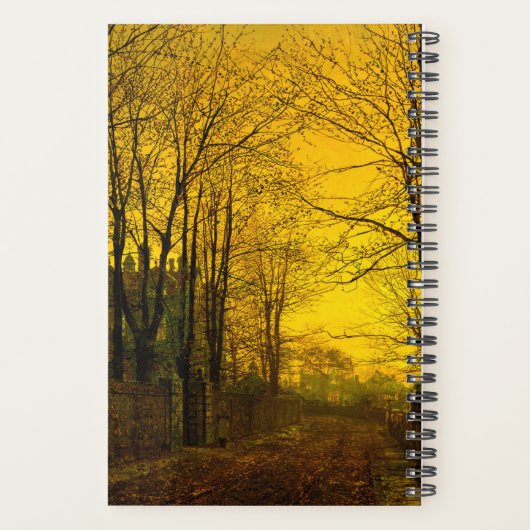 Oktober Afterglow John Atkinson Grimshaw Planner (Achterkant)