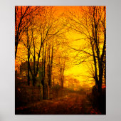 Oktober Afterglow John Atkinson Grimshaw Poster (Voorkant)