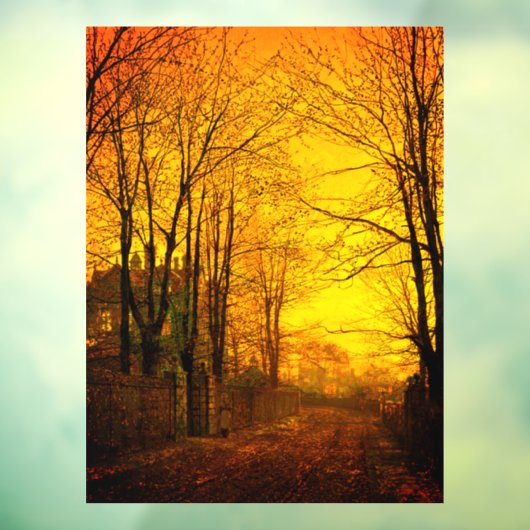Oktober Afterglow John Atkinson Grimshaw Raamsticker (Vel 3)