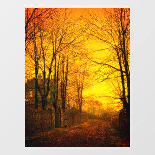 Oktober Afterglow John Atkinson Grimshaw Raamsticker