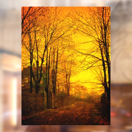 Oktober Afterglow John Atkinson Grimshaw Raamsticker (Vel 2)