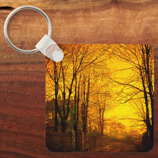 Oktober Afterglow John Atkinson Grimshaw Sleutelhanger (Voorkant)