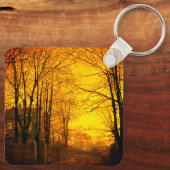 Oktober Afterglow John Atkinson Grimshaw Sleutelhanger (Achterkant)