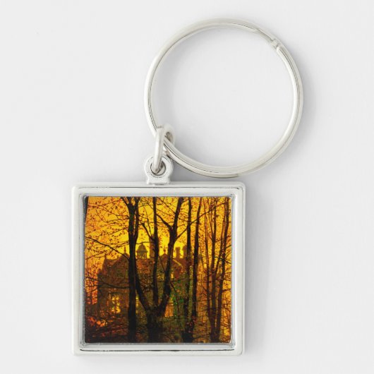 Oktober Afterglow John Atkinson Grimshaw Sleutelhanger (Voorkant)