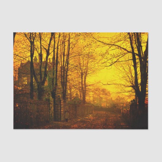 Oktober Afterglow John Atkinson Grimshaw Tissuepapier (Voorkant)