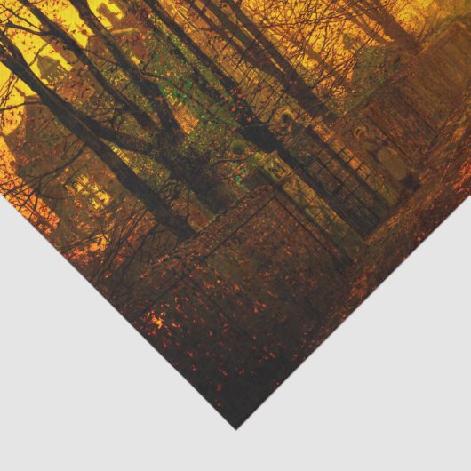 Oktober Afterglow John Atkinson Grimshaw Tissuepapier (Detail)