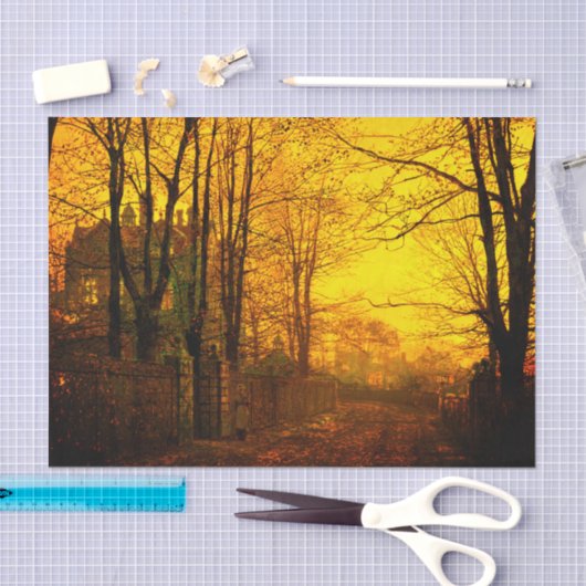 Oktober Afterglow John Atkinson Grimshaw Tissuepapier (Craft)