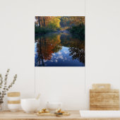 Oktober bij de stroom poster (Keuken)