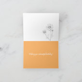 Oktober Birthday Cosmos Marigold Birth Maand Kaart (Binnen)