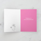 Oktober Birthday Cosmos Marigold Birth Maand Kaart (Binnen)