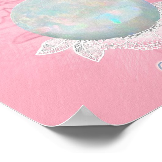 Oktober Birthday Flower and Birthstone Poster (Hoek)