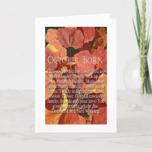 ***OKTOBER BIRTHDAY** SPECIALE KAART VOOR "U"