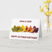 ** OKTOBER BIRTHDAY WISHES** BEAUTIFULE ALS HERFST KAART (Gele Bloem)