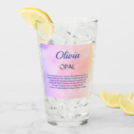 Oktober Birthstone Opal Design Glas