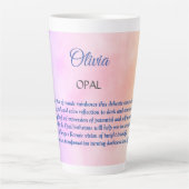 Oktober Birthstone Opal Design Latte Mok (Voorkant)