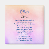 Oktober Birthstone Opal Design Magneet (Voorkant)